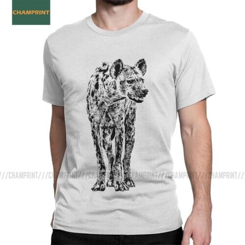 Mens Spotted Hyena T Shirt Animal Africa Safari Wilderness Furry 100% Cotton Clothing Crazy Short Sleeve Tees 4XL 5XL T-Shirt