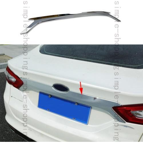 Chrome Rear Door Trunk Lid Cover Strip Molding Trim For Ford Fusion Mondeo 13-15
