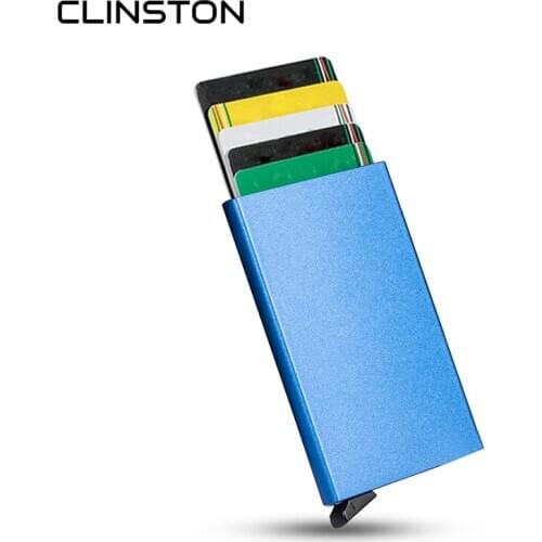 TOP New product 2020 Good Quality simple Aluminum Card Box Universal Portable Wallet Thiin Card Holder For Men women