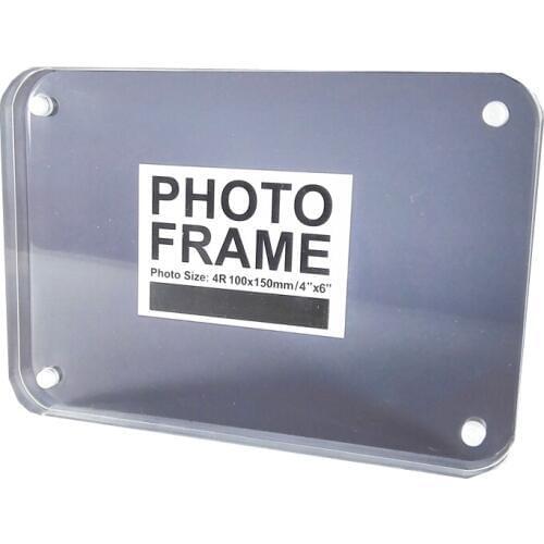 Free standing Acrylic Magnetic Photo Frames With Round Corner For Christmas Gifts PF012