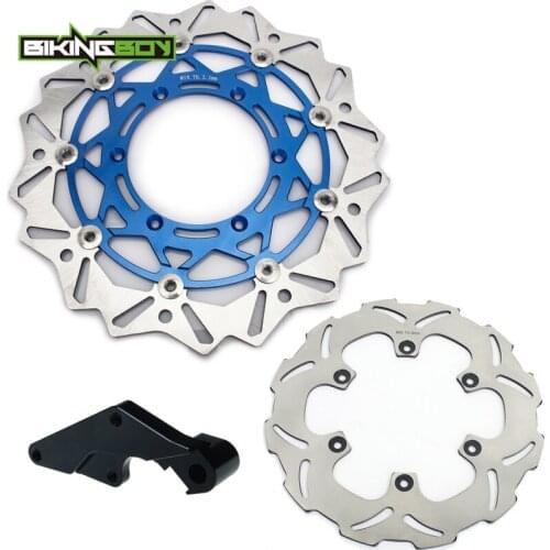 BIKINGBOY YZ250F YZ450F 08 09 10 11 12 13 14 15 YZF 250 YZ-F 450 Oversize 320mm Front Rear Brake Discs Disks Rotors Bracket Set