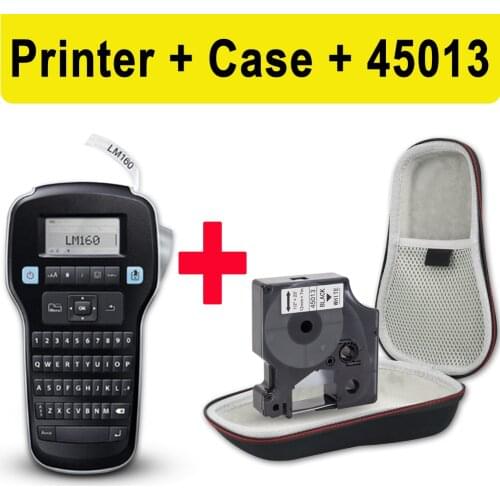 For Dymo LM160 Label Maker for Dymo D1 12mm 45013 Printer Ribbon Dymo LabelManager 160 Hand-held Portable Label Printer 45013