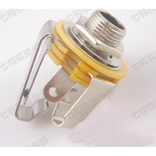 5 pcs 1/4" 6.35mm Stereo Input Jack Plug Socket For Electric Guitar Bass,Guitar Pickup output jack,Guitar parts Free Shipping