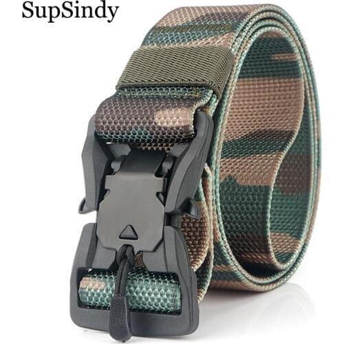 SupSindy Military Army Combat Tactical belts for Men Quick Release Buckle Mans Canvas belt nylon Training Waistband male strap