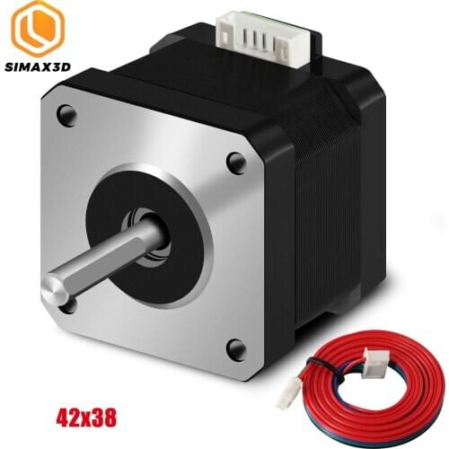 SIMAX3D 5cps 42X38 Nema 17 Stepper Motor 1.5A Nema 4-lead Step Motor 17HS4401 Motor for CNC Engraver 3D Printer Parts XYZ Axis