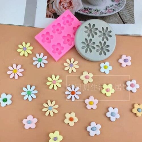 New 3D lovely flower daisy fragrance candle gypsum ornament silicone mold chocolate sugar turning kitchen baking mold