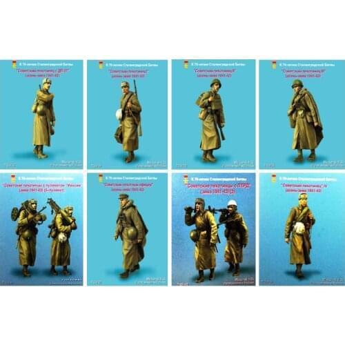 Resin Soldiers of World War II 10 classic Soviet soldiers on the move 1:35