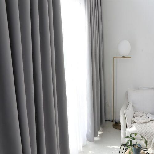 Morden Curtains for Living Dining Room Bedroom Solid Color Curtains Hotel Curtains Morden Tulle Finished Product Customization