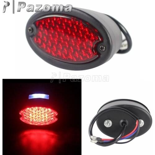 LED Black Rear Tail Brake Stop Light License Running Light Custom for Harley Softail Chopper Bobber