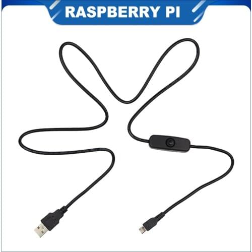 ITINIT R124 Raspberry Pi 3 Model B Power Cable With Switch ON/OFF Micro USB Charging Cable For Raspberry Pi Zero Raspberry Pi 2B