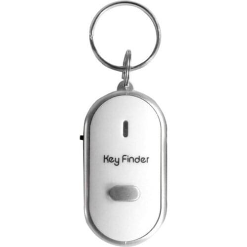 LED Whistle Key Finder Flashing Beeping Sound Control Alarm Anti-Lost Keyfinder Locator Tracker with Keyring