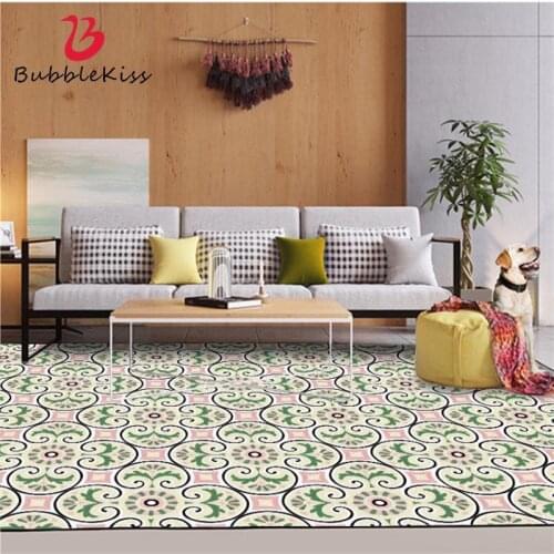 Bubble Kiss European Style Flower Pattern Carpets For Living Room Home Large Size Decor Bedroom Area Rugs Non-slip Kids Room Mat