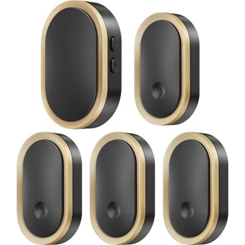 CACAZI Smart Wireless Doorbell Waterproof 4 Button 1 ReceiverTouch Button 300M Range Home Security Door Call Bell 36 Ring