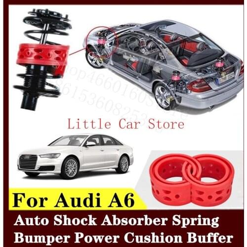 2PCS Front Rear Suspension Shock Bumper Spring Coil Cushion Buffer For Audi A6