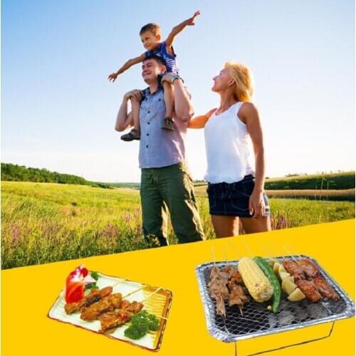 2019 Hot Instant Grills Outdoor Portable BBQ Tools Disposable Grill With Charcoal Lighter Portable Camping Barbecue Good Helper