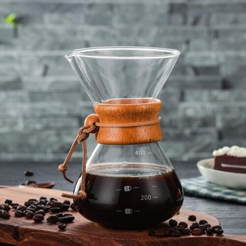 400ml Coffee Pot Glass Reusable Coffee Filters Stainless Steel Coffee Percolator Drip Kettle Tea Infuser Strainer Water Bottle