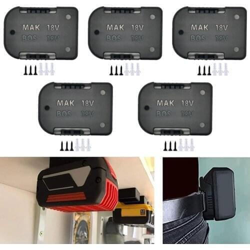 5Pcs 18V Battery Mounts Storage Stand Holder Slots Shelf Rack Stands for Makita BL1860B BL1850B BL1860 BL1850