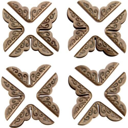 50Pcs/lot 14*2mm Book Corner Scrapbooking Photo Albums Menus Protector Antique Bronze Decor Bracket Jewelry Box Corners Alloy