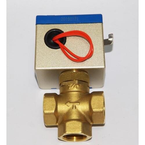 Free shipping Synchronous motor Electric two-way three-way valve DN15/20/25 1/2''3/4'' 1