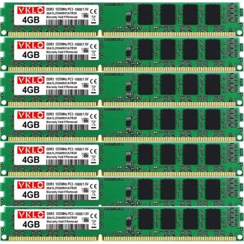 DDR3 50X4GB RAM kit 1333MHZ 1600MHz PC3-12800 DDR3 Non-ECC CL9 CL11 DIMM Desktop Memory 1.5V