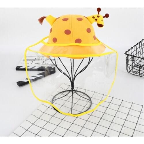 Kids Baby Sun Bucket Hat Animal Style Cap Protective Hat Dust-proof Outdoor Activities 6-24M