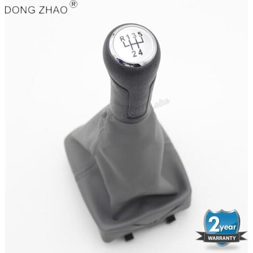 For VW Polo 9N 9N2 GTI 2002 2003 2004 2005 2006 2007 2008 2009 2010 Car-Styling 5 Speed Gear Shift Knob Gaitor Leather Boot