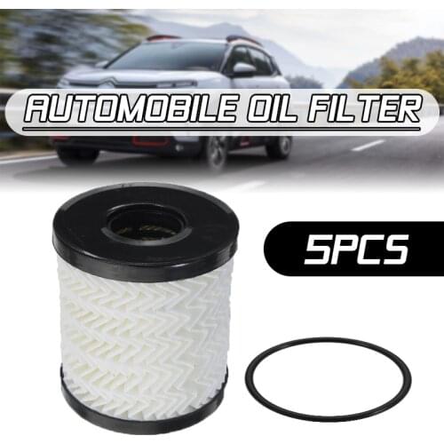 5Pcs Car Oil Filter For Peugeot 307 206 207 408 508 For Citroen Elysee Picasso C2 C5 1109.3X Automotive Oil Filter Accessories
