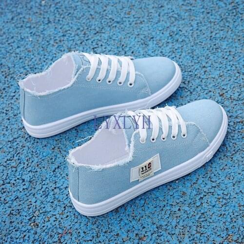 2021 New Women Casual Shoes Lace Up Ca Nvas Loafers Summer Soft Breathable Shoes Student Girl Lightweight Ladies Sneakers