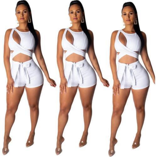 Fashion sexy bodycon jumpsuit lady summer sleeveless sexy overalls for women lady sexy combinaison femme LYY5054