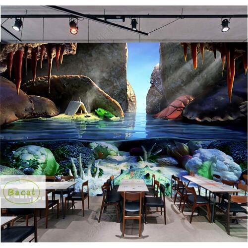 Custom 3D Mural Wallpaper Canvas Bedroom Livig Room TV Sofa Backdrop Wall paper Ocean Sea Scenery 3D Photo Wallpaper Home Decor