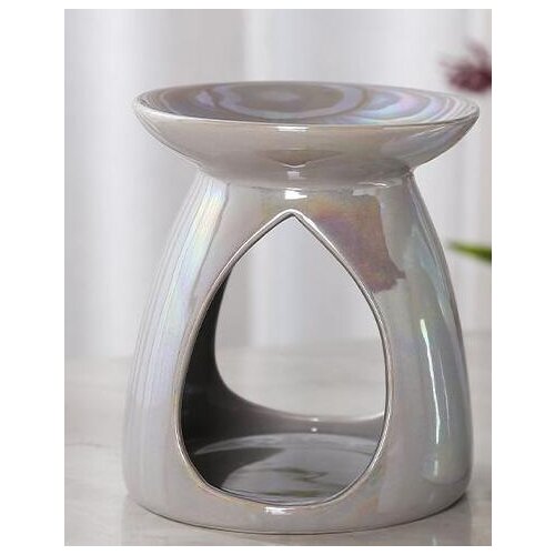 Night Fragrance Lamp Ceramic Small Aroma Diffuser Hollow Essence Oil Burner Aromatherapy With Candle Holder