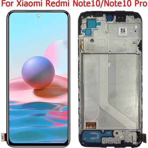 New Redmi Note10 Pro LCD For Xiaomi Redmi Note 10 Display With Frame M2101K7AI M2101K6G LCD Touch Screen Digitizer Assembly