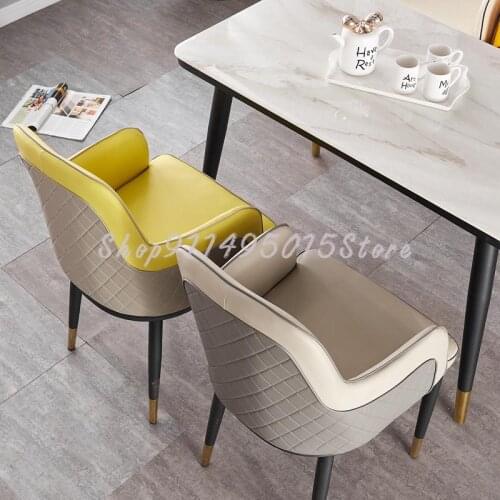 Dining Chair Post Modern Minimalist Home Nordic Backrest Light Luxury Desk Chair Hotel Negotiation Sales Office Chair