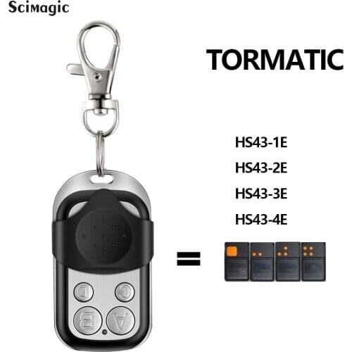 Remote Control Gate TORMATIC MAHS433-01 MHS43-1 S43-1 HS43-1E HS43-2E TORMATIC 433MHz Garage Door Opener Clone Fixed Code 433.92