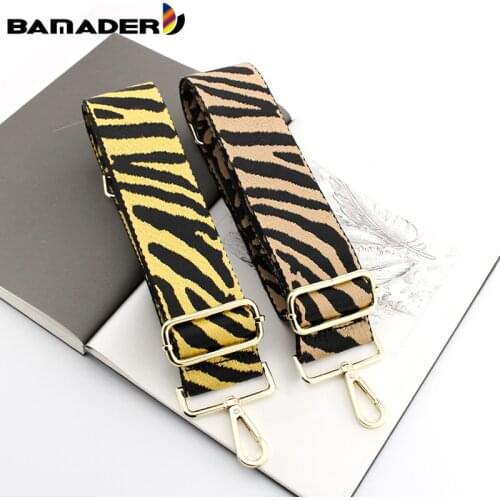Canvas Bag Strap BAMADER Zebra Pattern Webbing Bag Accessories Bag Strap For Crossbody Luxury Adjustable Embroidered Belts Strap
