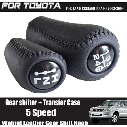 5 Speed Manual Transmission+Transfer Gear Shift Change Lever Knob HandBall For Toyota Prado LC120 Land Cruiser Prado 2003-2009