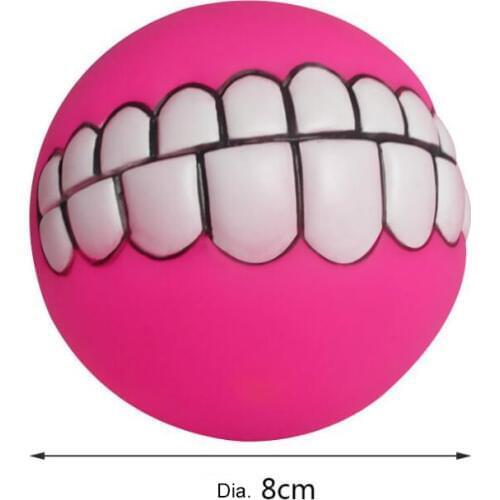 Dog Toys Squeaky Chewing Toy Pets Dog Ball Puppy Sound Laughing Out The Teeth Random Color 1 pc