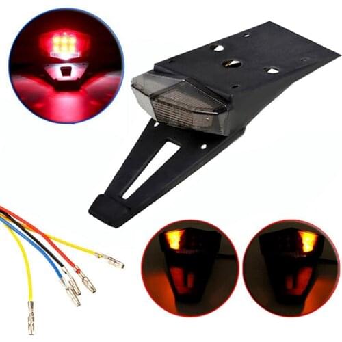 12 V Universal Off Road Dirt Bike Motorcycle LED Rear Fender Brake Tail Light Turn Signal Waterproof Low Energy Accessory