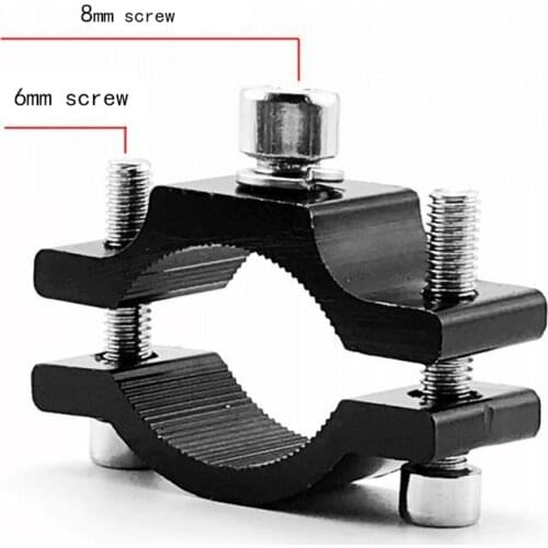 1pcs Fork Clamp Type Motorcycle Turn Signal Lamp Holder Turn Light Mount Bracket For 18-38mm Front Fork Harley Scooter black