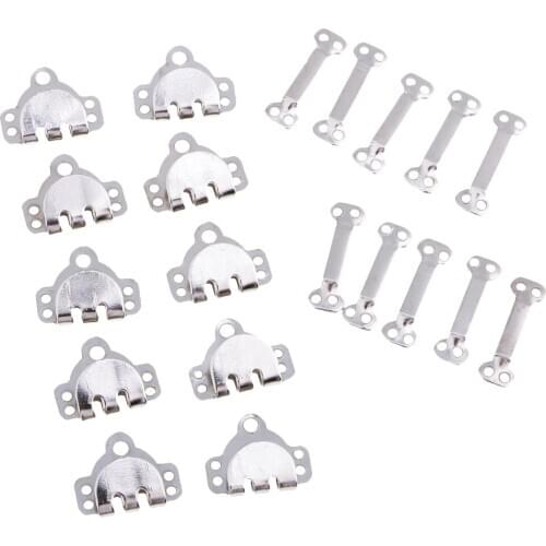 10 Sets Metal Hooks and Eyes Sewing on Trousers Skirt Pants Dress Bra Fasteners