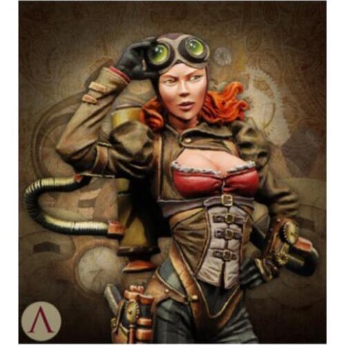 1/24 75mm officer Amelia Steam girl toy Resin Model Miniature Kit unassembly Unpainted