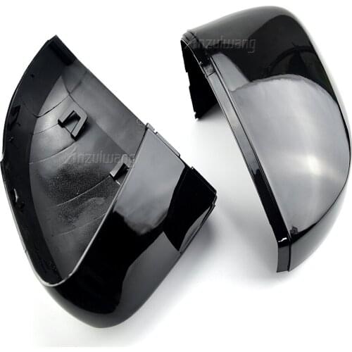 2Pcs For Volkswagen VW Polo MK5 6R 6C ABS Side Rear view Mirror Cover Replacement Shell Trim Black Side Mirror Caps Accessories