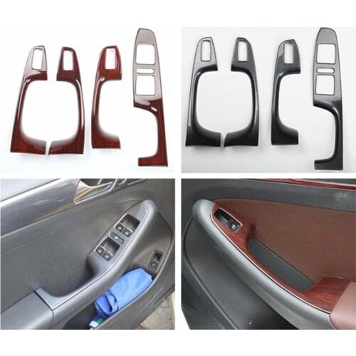 4pcs/lot Car stickers ABS carbon fiber grain car window lift panel decoration cover for Volkswagen vw 2012-2014 Jetta 6 MK6