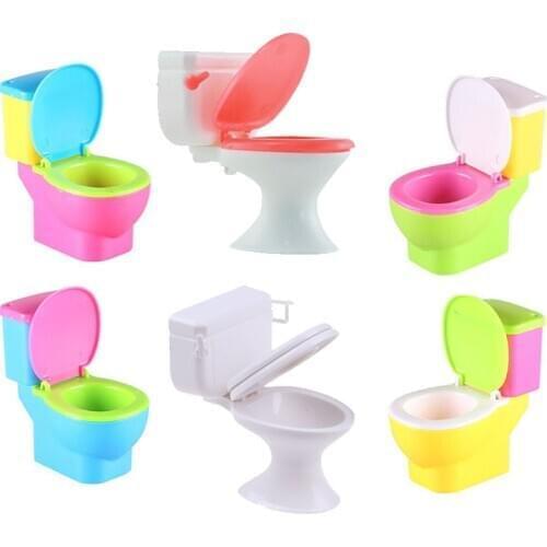 For 16 Cm Bjd Doll Accessories Doll House Furniture Dollhouse 7*4.5*7.5 Cm Vintage Bathroom Toilet Color Mixing Miniature
