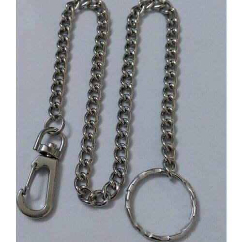 38cm Long Trousers Hipster Key Chains Punk Street Big Ring Key Chain Metal Wallet Belt Chain Pant Keychain HipHop Women Jewelry