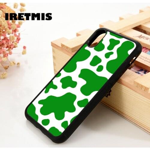 Iretmis 5 5S SE 6 6S TPU Silicone Rubber Phone Case Cover for iPhone 7 8 Plus X Xs 11 12 MINI Pro Max XR GREEN MOO