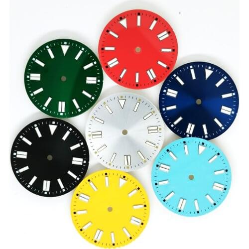 Watch Parts 28.5MM Dial Blue Luminous Fit NH35 Miyota8215 Eta2836 Automatic Movement