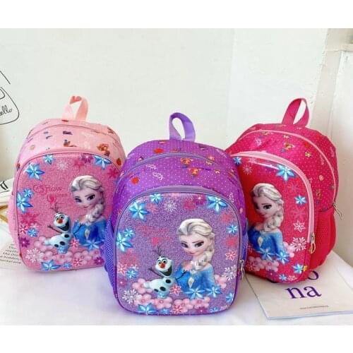 Disney Frozen Children Backpack Elsa Anna Snow Queen Kindergarten Cute Backpacks Kids School Bag Breathable Backpack Girls Gift