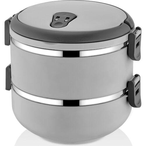 Freshbox New Color Gray 2-Level Dining Thermos Lunch box 1,5 lt