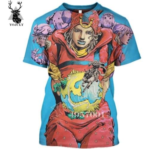 SONSPEE Anime JoJo Bizarre Adventure 3D PrintT-Shirt Harajuku Men Women Shirts Unisex Fashion Novelty Streetwear Funny Tops